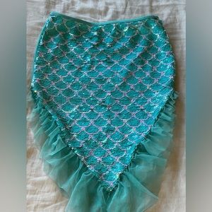 Sequin Aqua Mermaid Tail Skirt